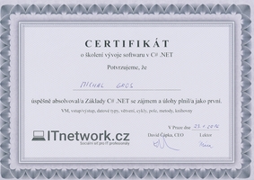Certifikát c# .net